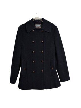 Vintage Macintosh Wool Peacoat Womens Size Small Blue Double Breasted Classic